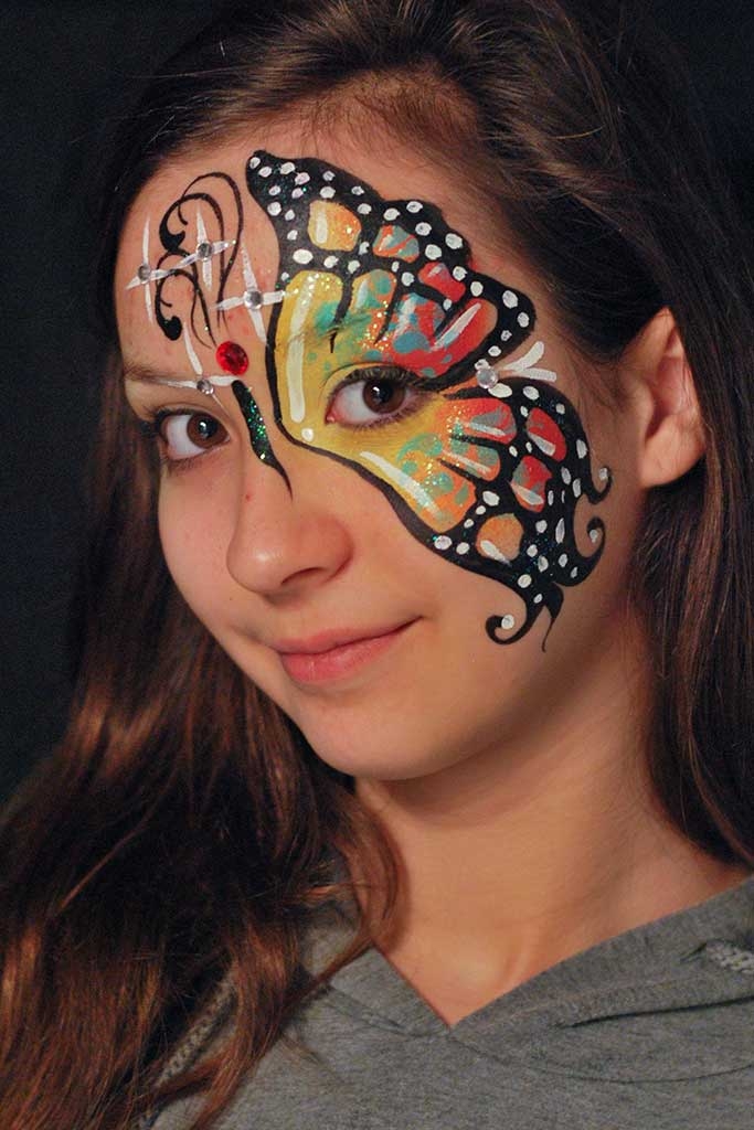 Facepainting, Bodypainting, BodyArt | Marzia Bedeschi - one side butterfly